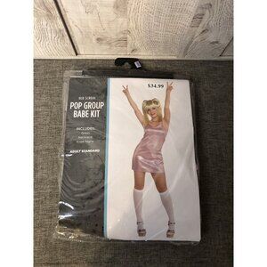 Adult Old School Pop Group Babe Kit 4Pc Halloween Costume Size Standard